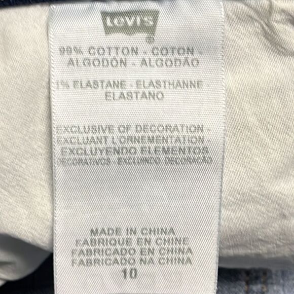 Levi’s Light Wash 4-Pocket Button Zipper Jean Shorts- Size 10 - Picture 14 of 16